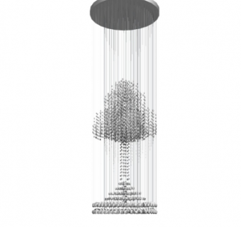 现代水晶装饰灯su模型