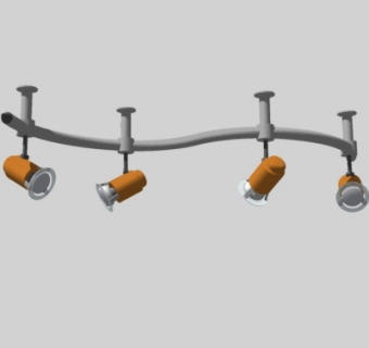 现代射灯su模型