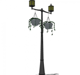 欧式花园灯路灯su模型