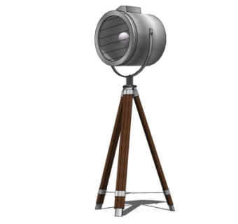 现代金属投影射灯su模型