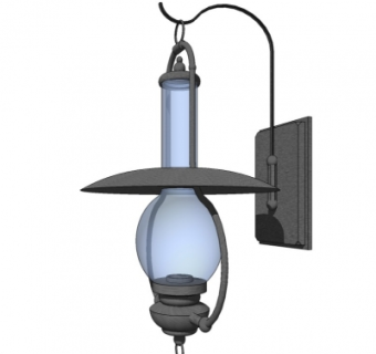 工业风壁灯su模型