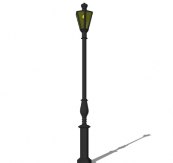 欧式花园灯路灯su模型