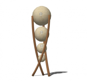 现代落地灯su模型