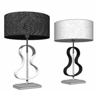 现代台灯su模型