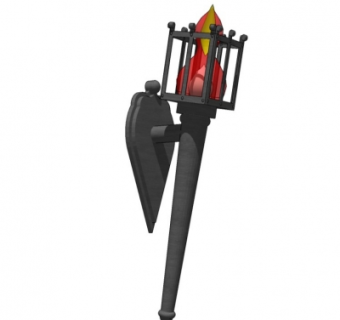 欧式金属壁灯su模型