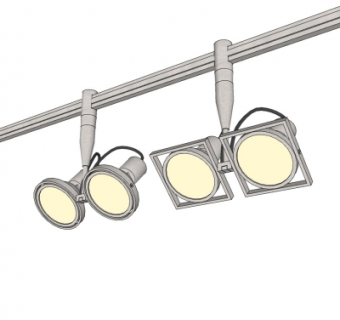 现代射灯su模型