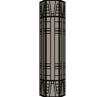 中式壁灯su模型