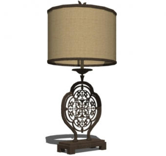 中式台灯su模型