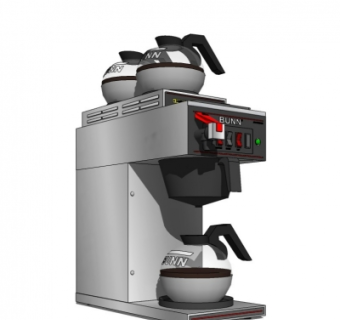 现代咖啡机su模型