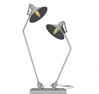 工业风台灯su模型