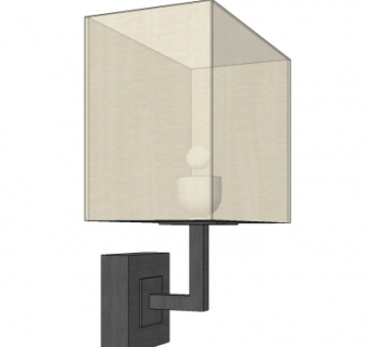 现代金属壁灯su模型