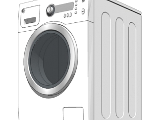 现代洗衣机su模型