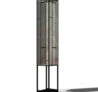 中式落地灯su模型