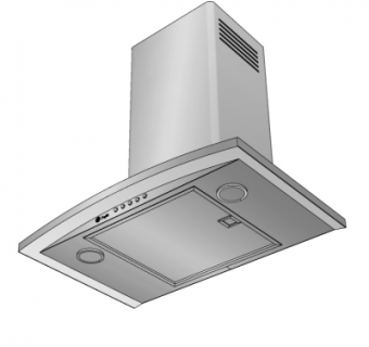 现代抽油烟机su模型