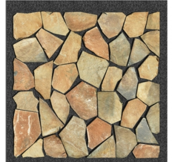 自然风石头背景墙su模型