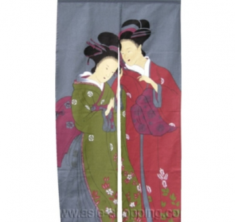 日式布艺挂帘su模型