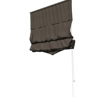 现代布艺卷帘su模型