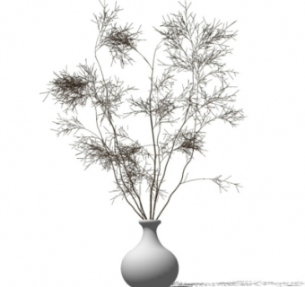 现代花瓶花卉su模型