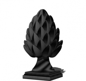 现代金属松塔摆件su模型