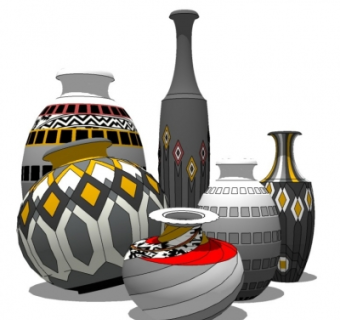 现代花瓶su模型