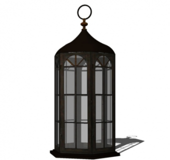 欧式金属烛台灯su模型