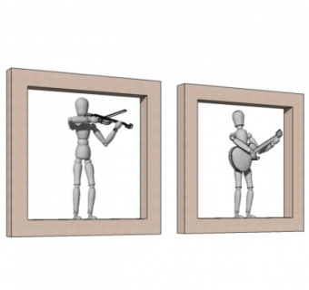 现代饰品摆件su模型