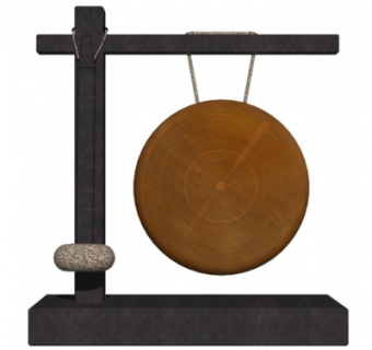 中式铜锣su模型