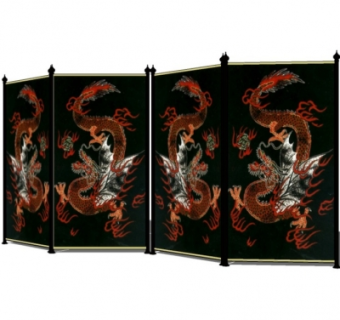 中式屏风隔断su模型