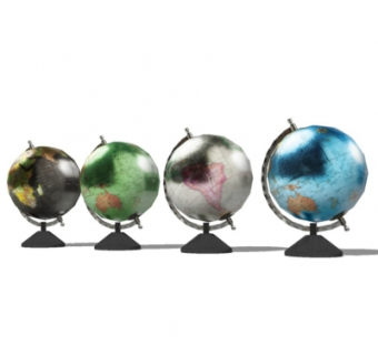 现代地球仪摆件su模型