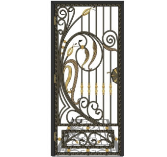 欧式金属隔断su模型