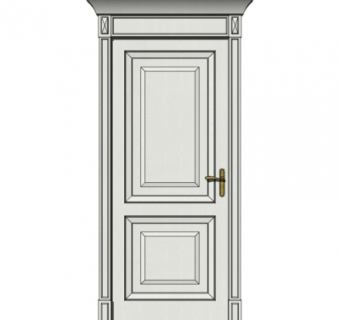 欧式实木平开门su模型