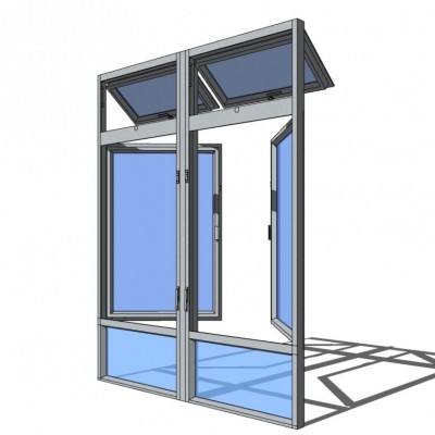 现代玻璃窗户su模型