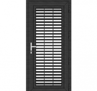 现代实木平开门su模型