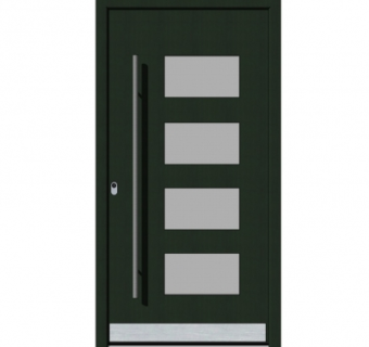 现代实木平开门su模型