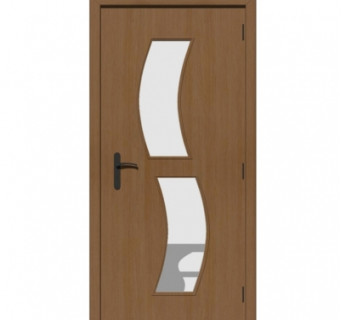 现代实木平开门su模型