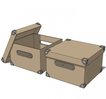 现代鞋盒su模型