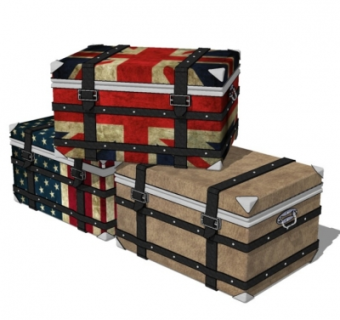 工业风皮箱su模型