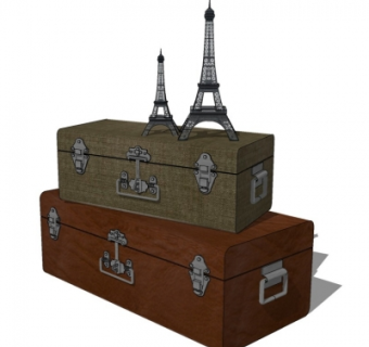 工业风皮箱su模型