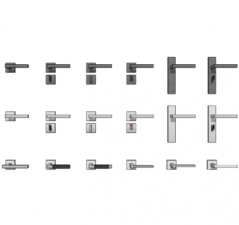 现代金属门把手拉手su模型