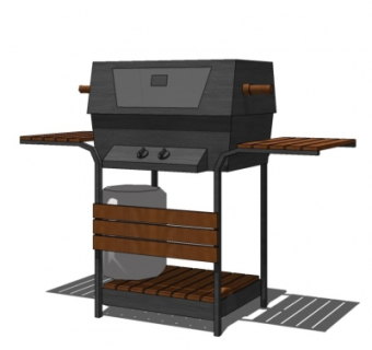 现代烧烤架su模型