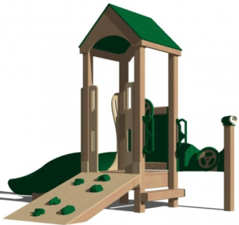 现代儿童滑梯su模型