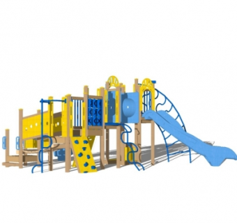 现代儿童滑梯su模型