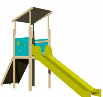 现代儿童滑梯su模型