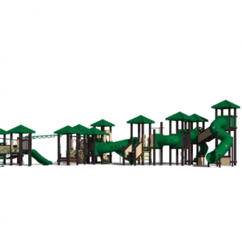 现代儿童滑梯su模型