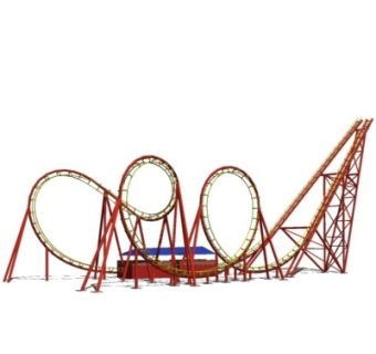 现代过山车su模型