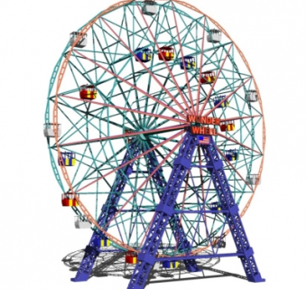 现代摩天轮su模型