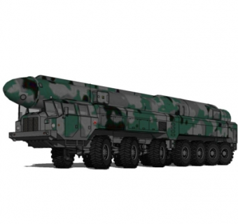 现代导弹发射车su模型