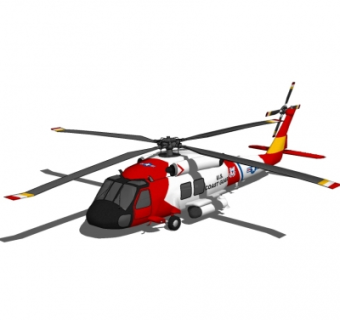 现代军用直升机su模型