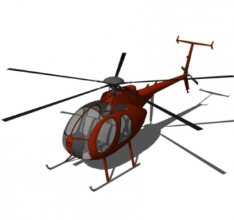 现代直升机su模型