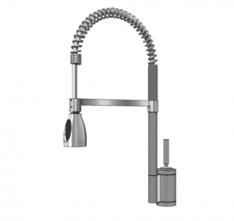 现代不锈钢水龙头su模型